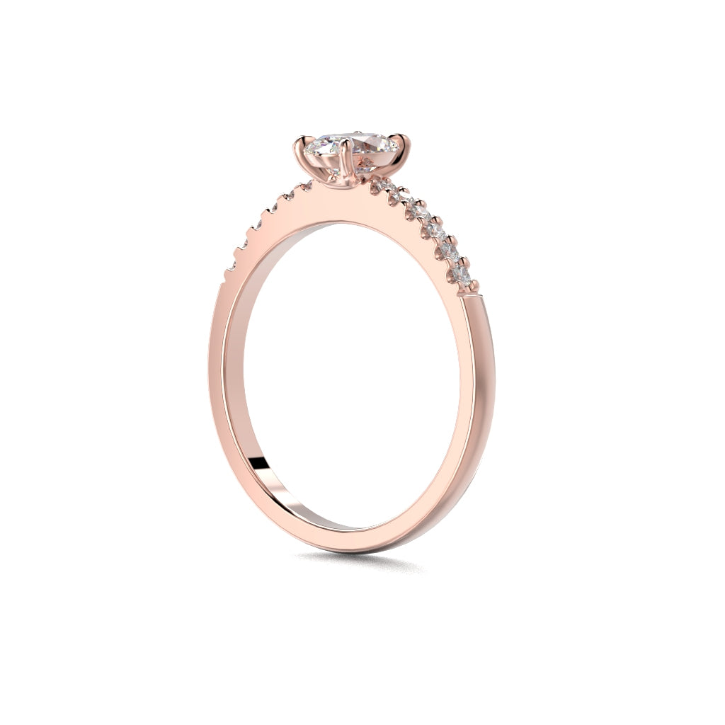 NYHET Diamantring Selena Side 0,62 ct