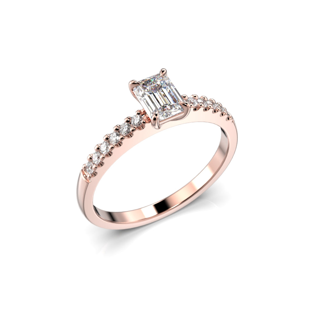 Diamond ring Serena Side 0,62 ct