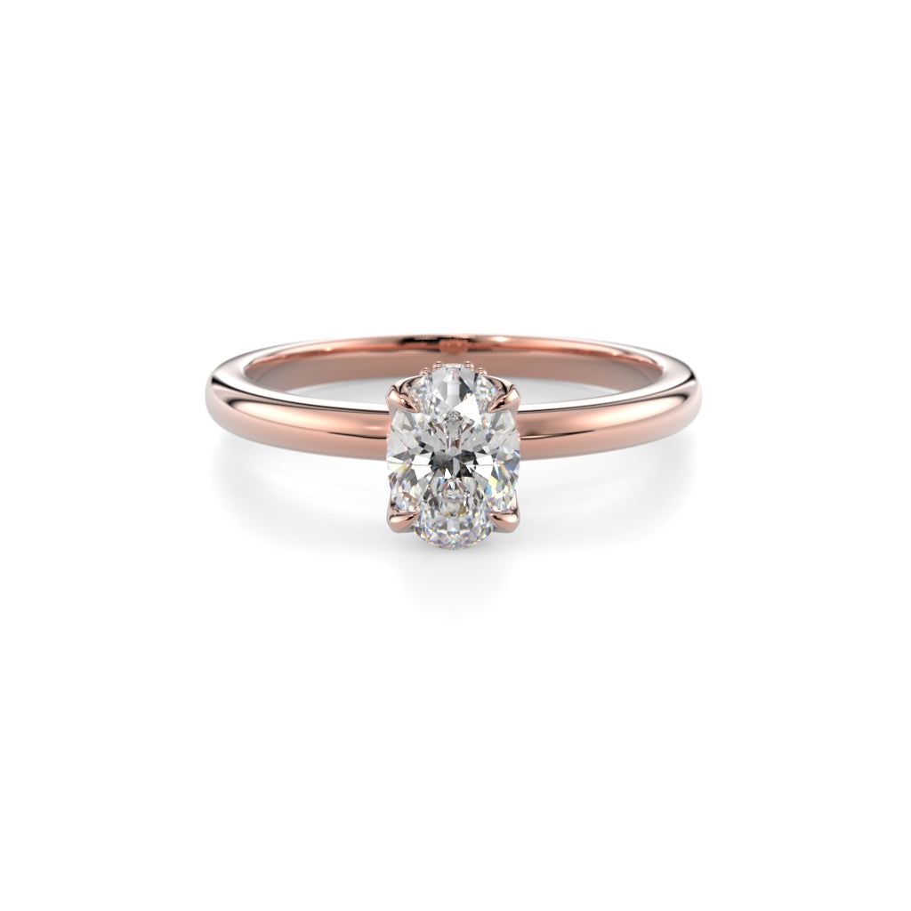 Heidi Hidden Halo oval 0,60 ct