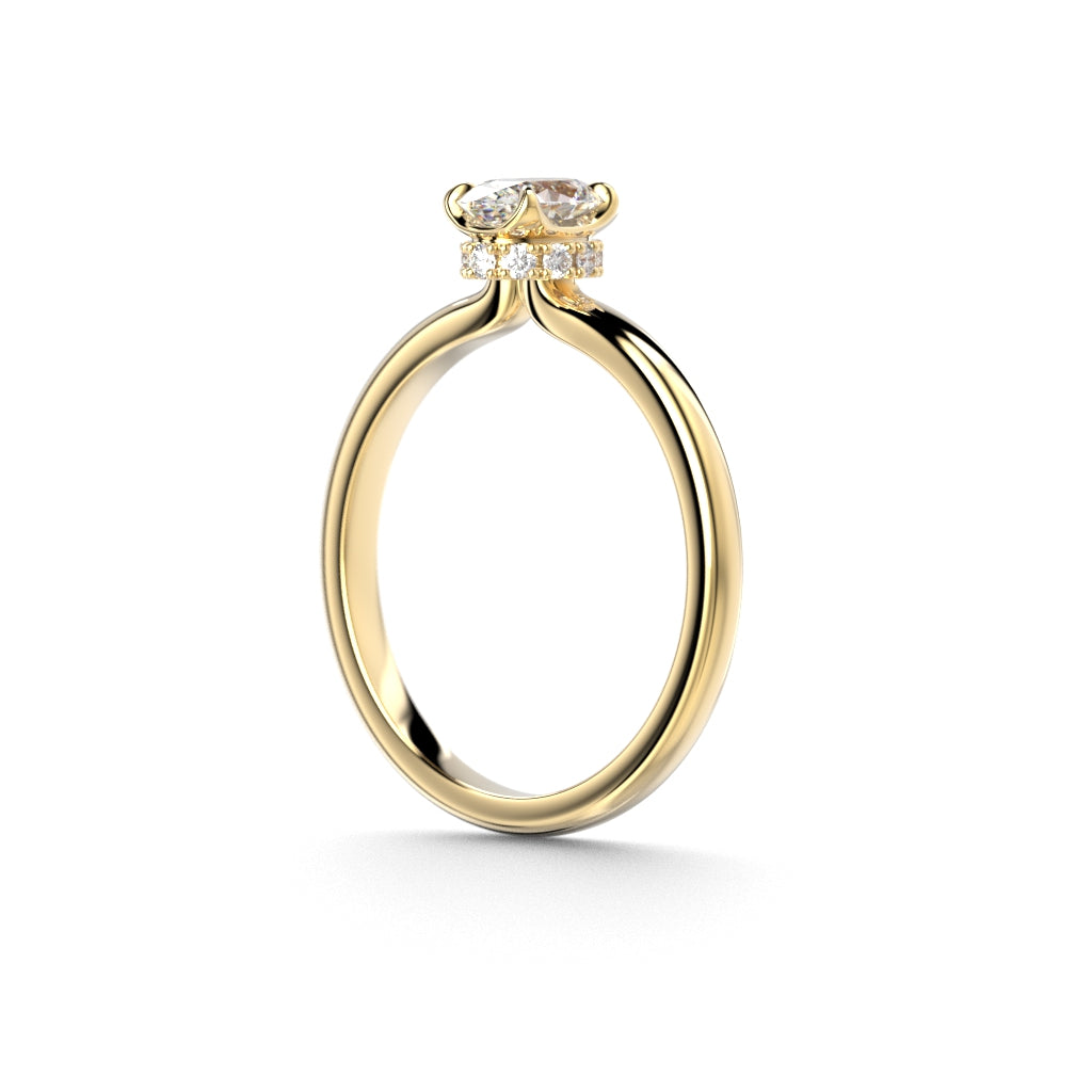 Heidi Hidden Halo oval 0,60 ct