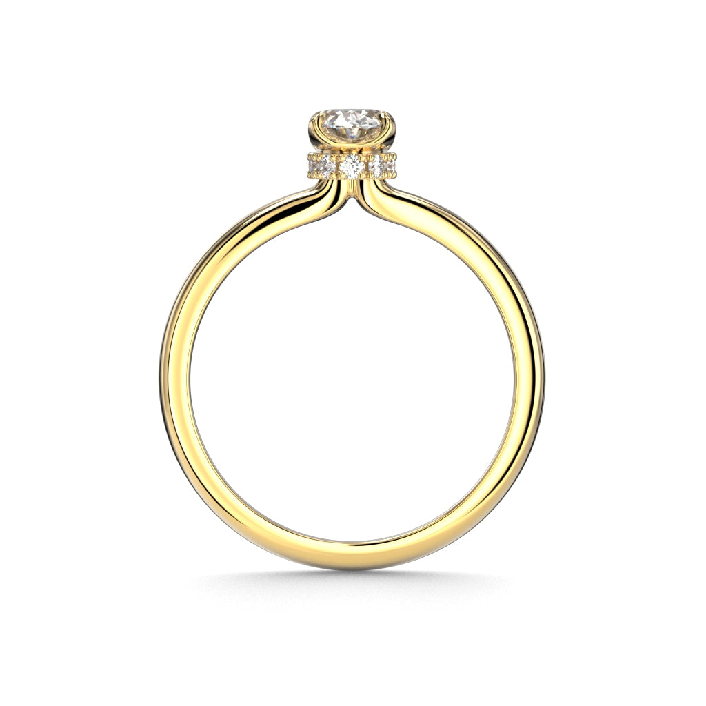 Heidi Hidden Halo oval 0,60 ct