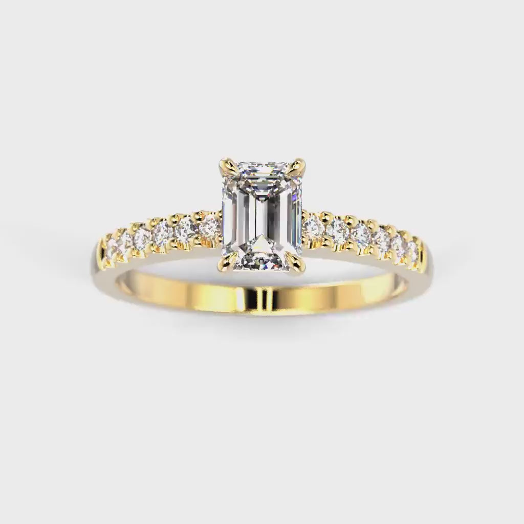 Diamond ring Serena Side 0,62 ct