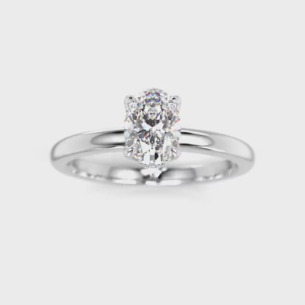 Heidi Hidden Halo oval 0,60 ct