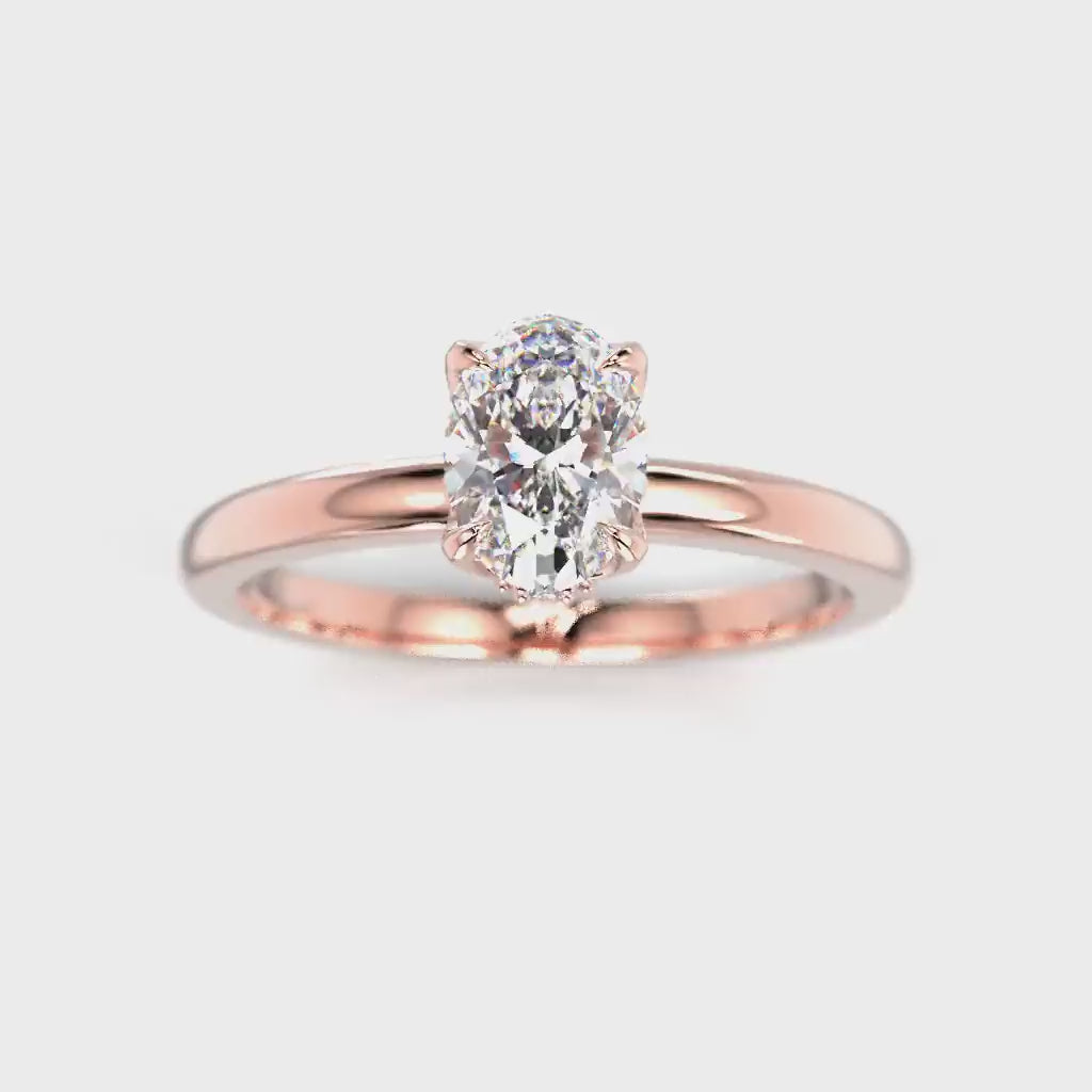 Heidi Hidden Halo oval 0,60 ct